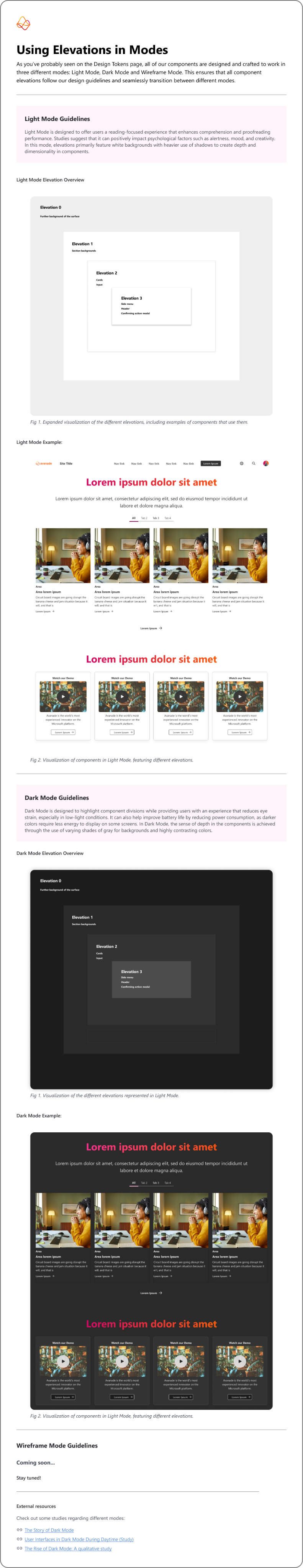 Dark-mode marketing page built with design system components